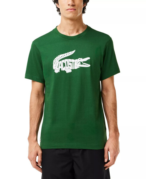 Men's Short Sleeve Crewneck Logo Graphic Tech T-Shirt Green - 1