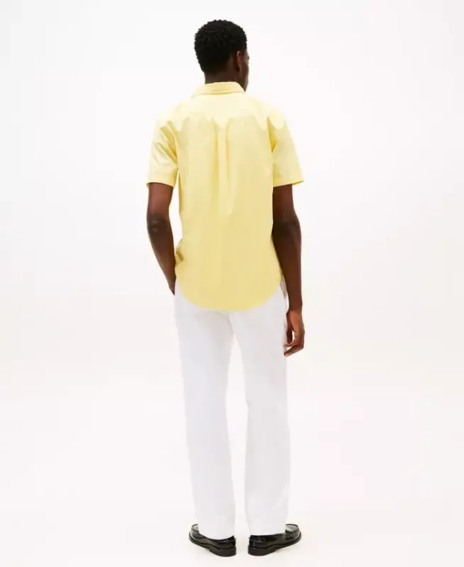 Men's Short Sleeve Flex Poplin Regular Fit Shirt - Citronella - 2