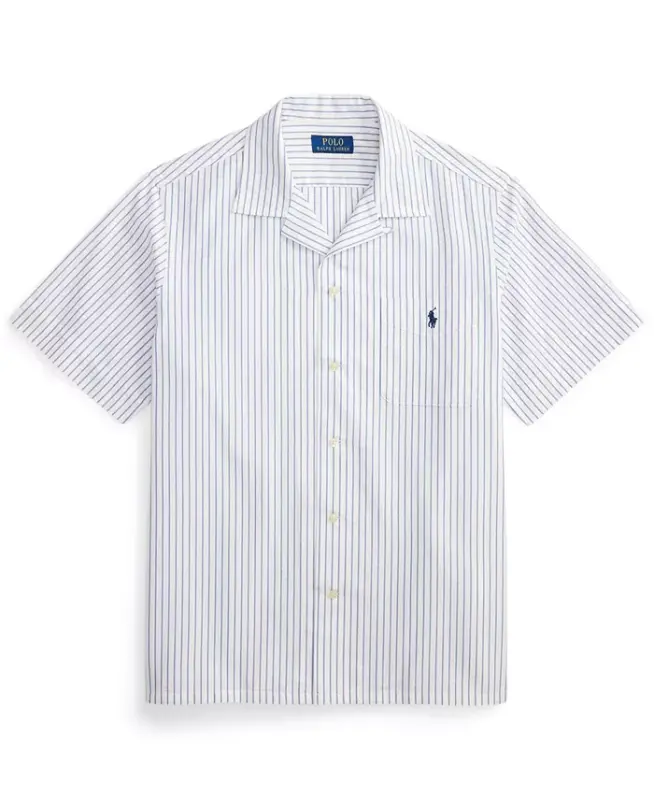 Men's Short-Sleeve Oxford Shirt - 7279A White Royal - 5