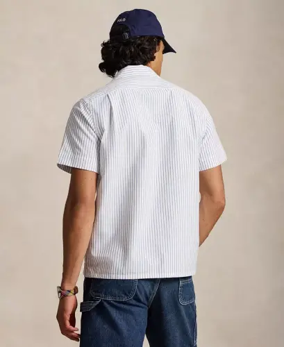 Men's Short-Sleeve Oxford Shirt - 7279A White Royal - POLO RALPH LAUREN (1)