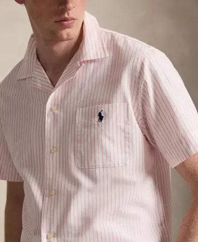 Men's Short-Sleeve Oxford Shirt - 7279B White New Rose - 3