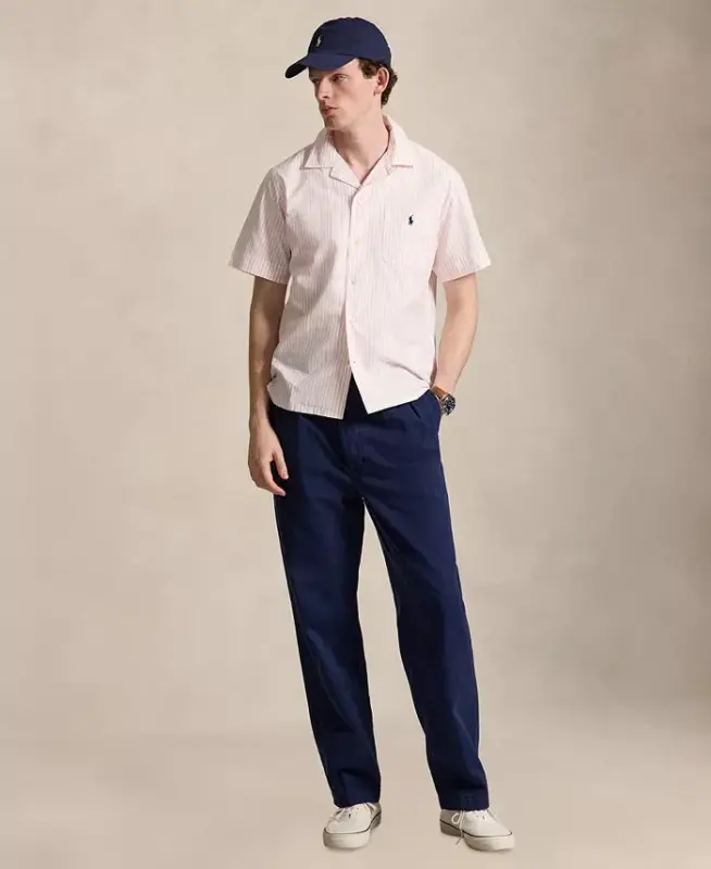 Men's Short-Sleeve Oxford Shirt - 7279B White New Rose - 4