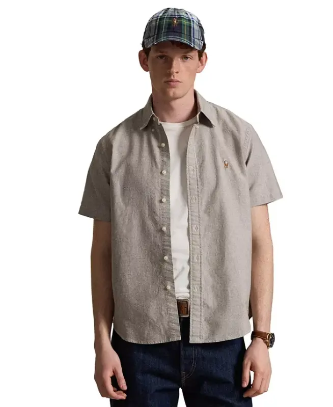 Men's Classic-Fit Oxford Shirt - Nutmeg Brown - 1