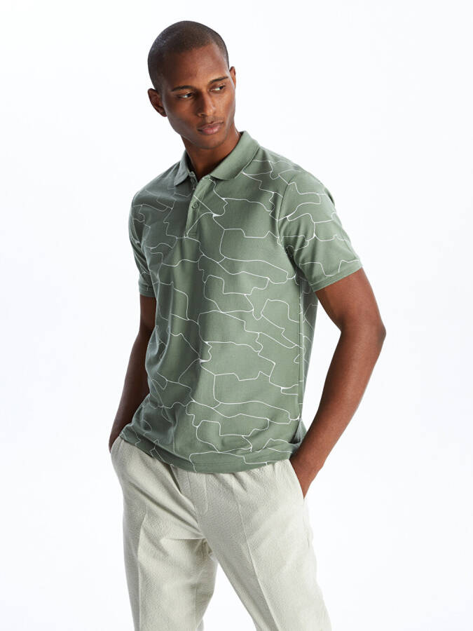 Men's Short Sleeve Patterned Pike Polo Shirt - 8