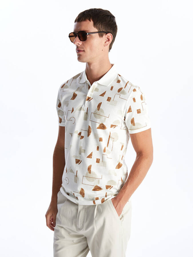 Men's Short Sleeve Patterned Pike Polo Shirt - 9