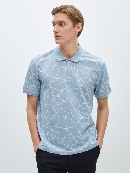 Men's Short Sleeve Patterned Pike Polo Shirt - 8