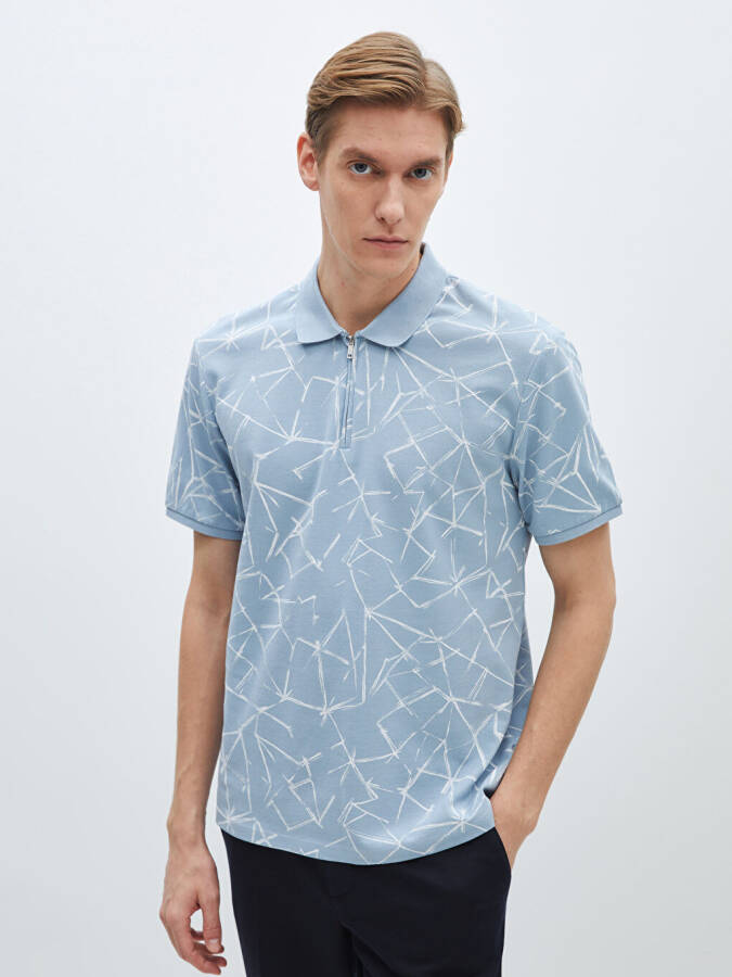 Men's Short Sleeve Patterned Pike Polo Shirt - 9