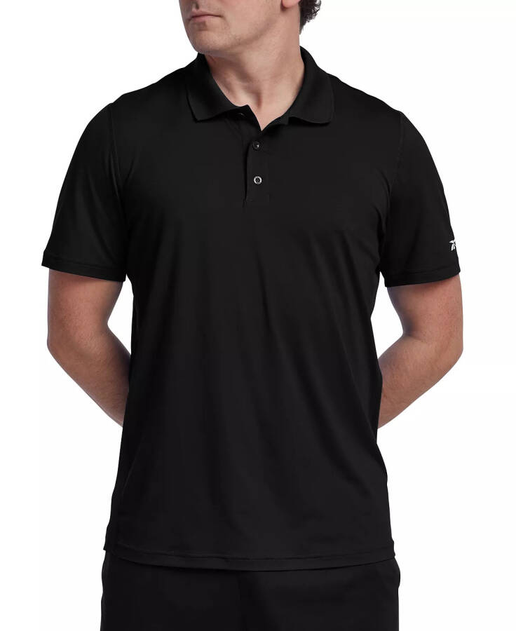 Men's Short Sleeve Performance Training Polo Shirt Black - 1