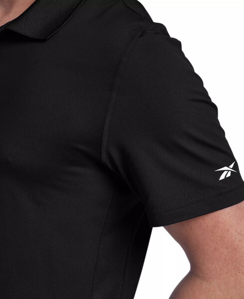 Men's Short Sleeve Performance Training Polo Shirt Black - 3