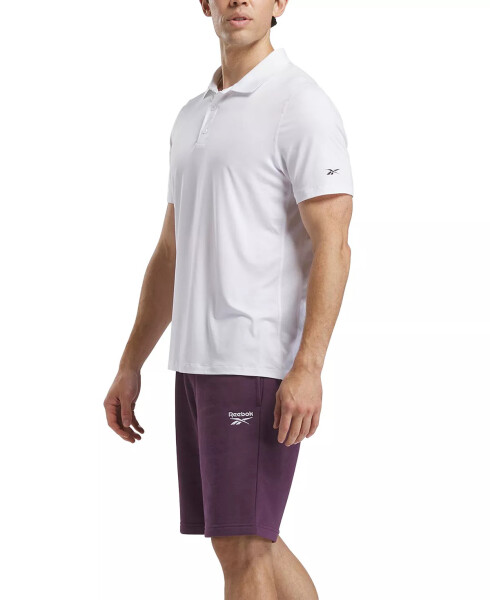 Men's Short Sleeve Performance Training Polo Shirt White - 3