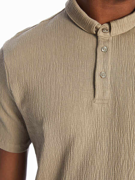 Men's Short Sleeve Printed Polo Shirt - 13