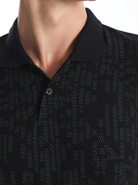 Men's Short Sleeve Printed Polo Shirt - 3