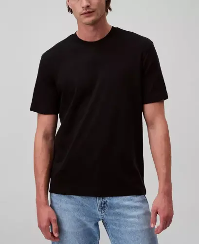 Men's Short Sleeve Supima Cotton Interlock T-Shirt-Black 