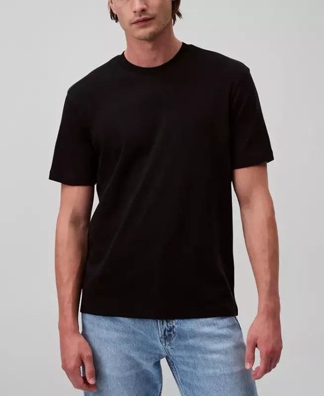Men's Short Sleeve Supima Cotton Interlock T-Shirt-Black - 1