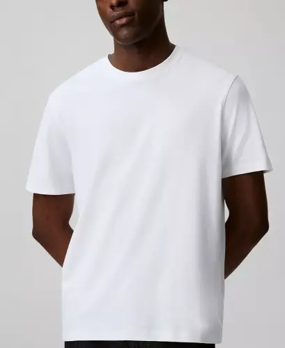 Men's Short Sleeve Supima Cotton Interlock T-Shirt-Bright White - 1