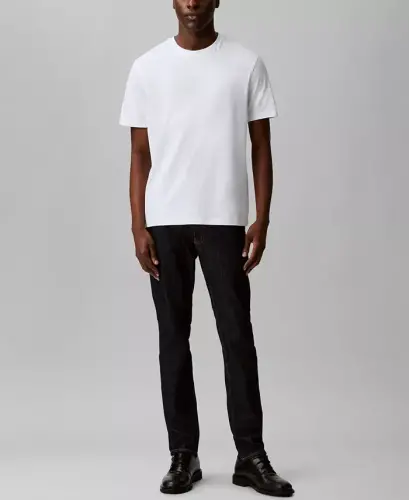 Men's Short Sleeve Supima Cotton Interlock T-Shirt-Bright White - CALVIN KLEIN (1)