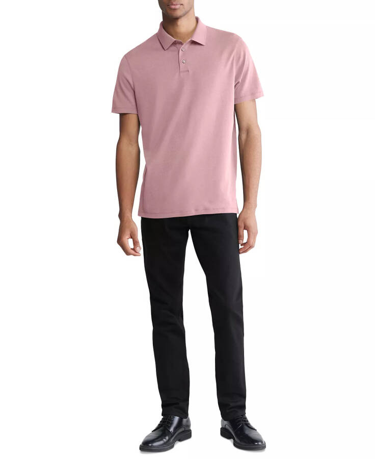 Men's Short Sleeve Supima Cotton Polo Shirt Capri Rose - 4