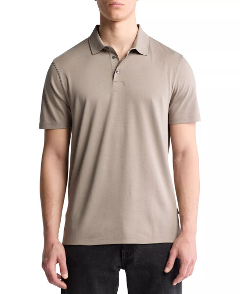 Men's Short Sleeve Supima Cotton Polo Shirt Driftwood - 1