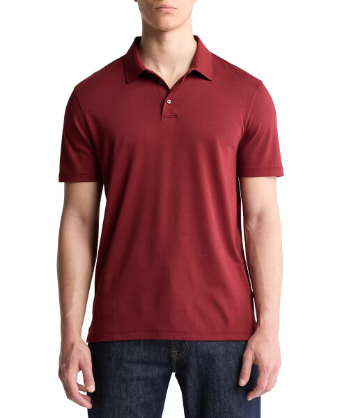 Men's Short Sleeve Supima Cotton Polo Shirt Syrah - 1