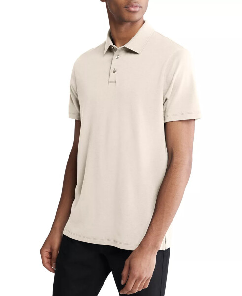 Men's Short Sleeve Supima Cotton Polo Shirt White Pepper - 5