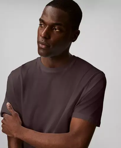 Men's Short-Sleeve Supima Interlock T-Shirt - Chocolate Torte - 3