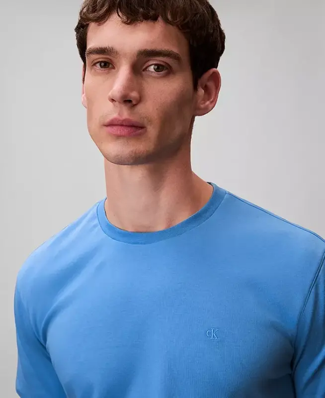 Men's Short-Sleeve Supima Interlock T-Shirt - French Blue - 3