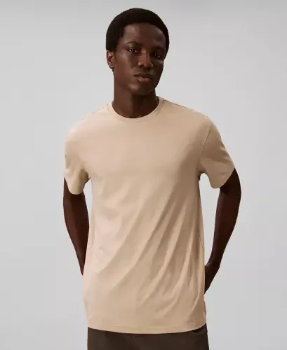 Men's Short-Sleeve Supima Interlock T-Shirt - Island Fossil - 34