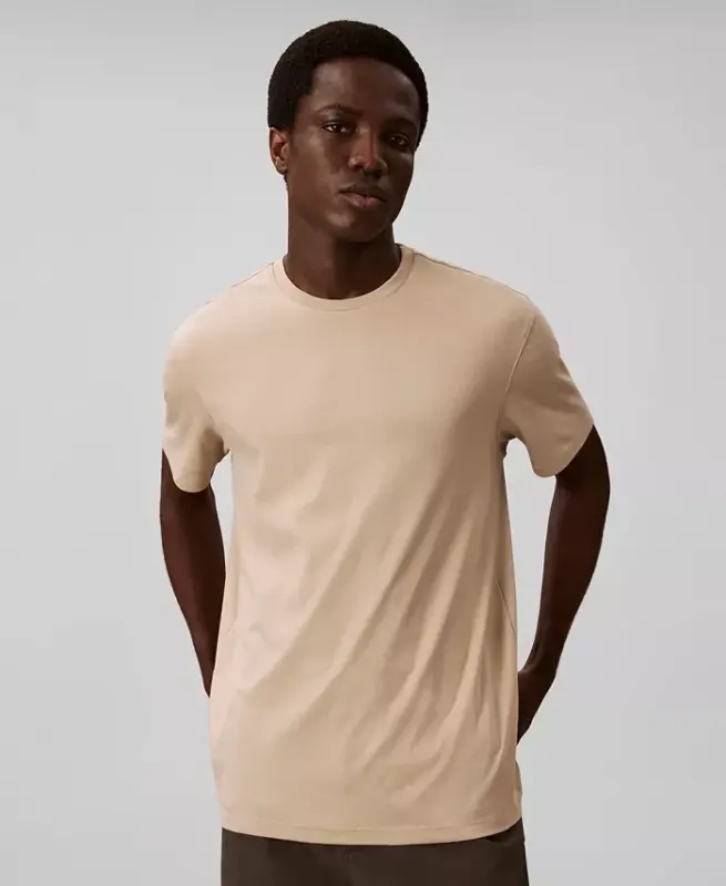 Men's Short-Sleeve Supima Interlock T-Shirt - Island Fossil - 3