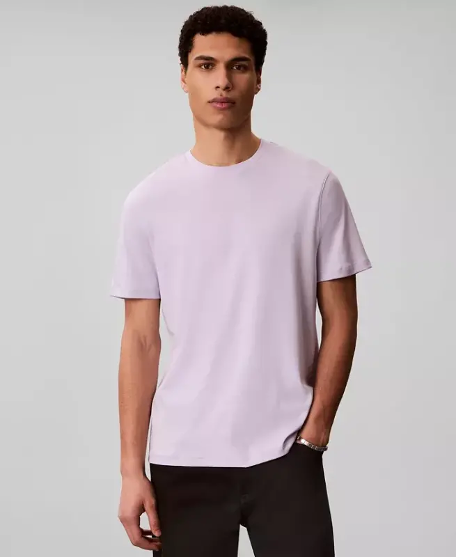 Men's Short-Sleeve Supima Interlock T-Shirt - ISLAND LILAC - CALVIN KLEIN
