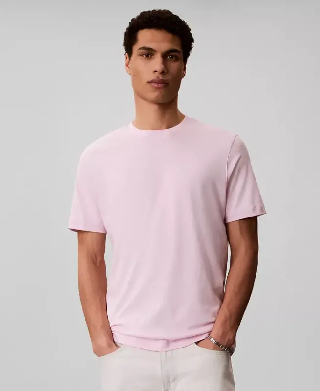 Men's Short-Sleeve Supima Interlock T-Shirt - Pearly Pink - CALVIN KLEIN