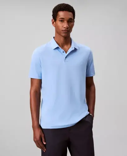 Men's Short-Sleeve Supima Polo Shirt - Blue Descent - 3