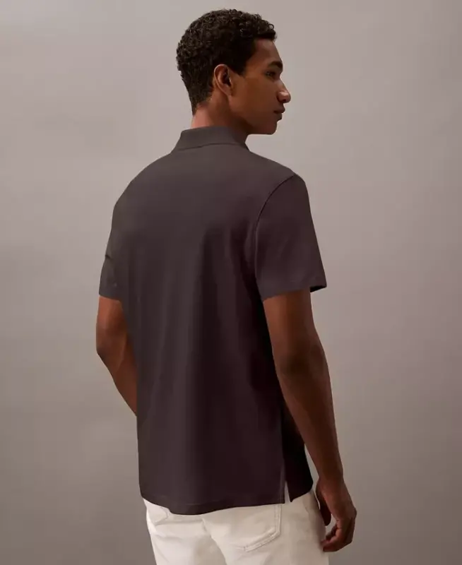Men's Supima Short-Sleeve Polo Shirt - Chocolate Torte - 3