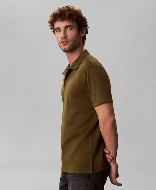 Men's Short-Sleeve Supima Polo Shirt - Crude Green - 3