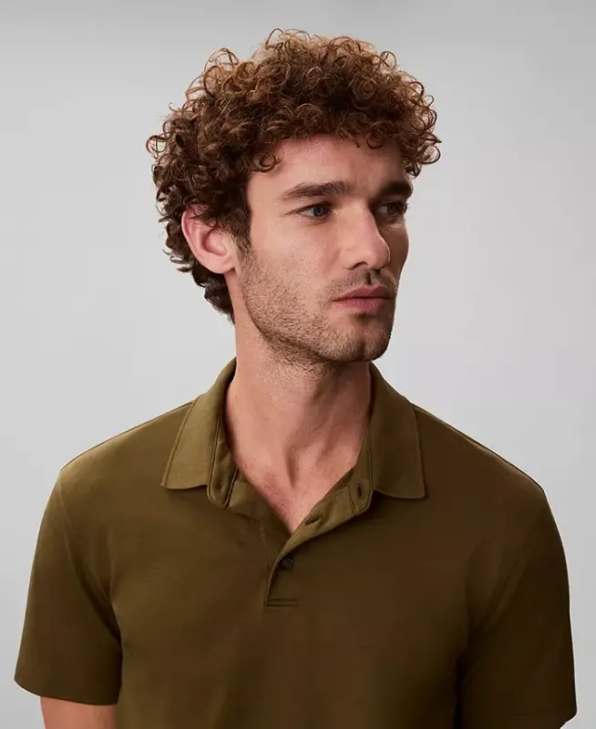 Men's Short-Sleeve Supima Polo Shirt - Crude Green - 4