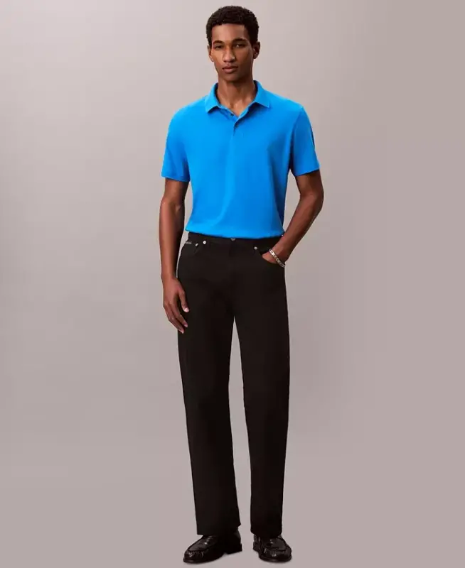 Men's Short-Sleeve Supima Polo Shirt - FRENCH BLUE - 1