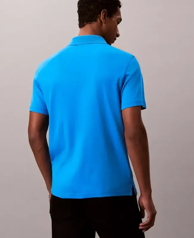 Men's Short-Sleeve Supima Polo Shirt - FRENCH BLUE - 5