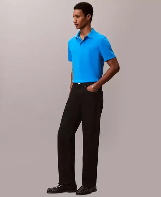 Men's Supima Short-Sleeve Polo Shirt - French Blue - 3