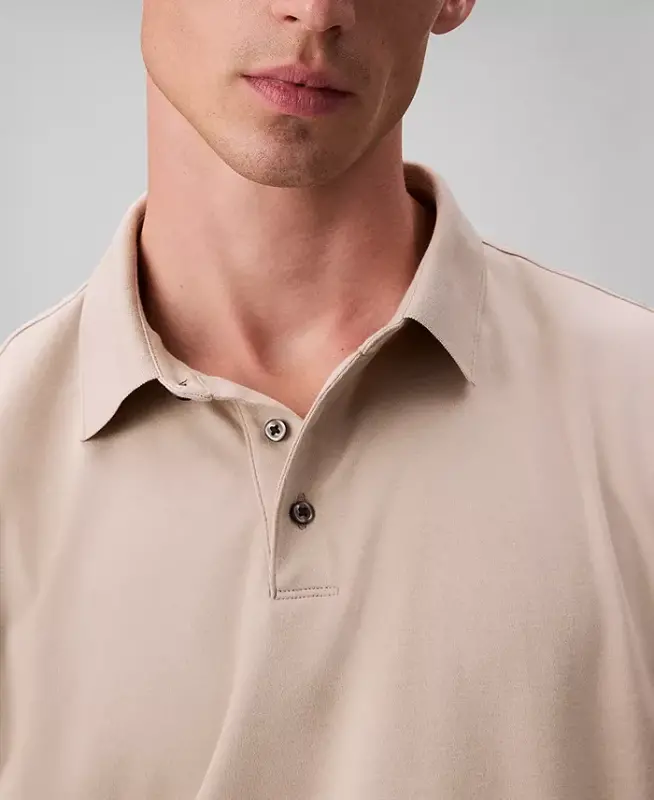 Men's Short-Sleeve Supima Polo Shirt - Island Fossil - 24
