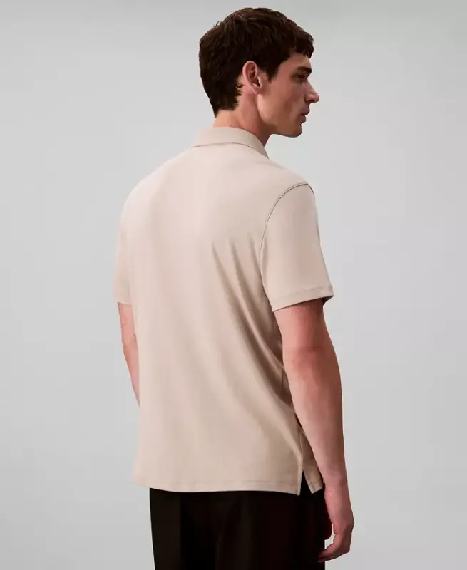 Men's Short-Sleeve Supima Polo Shirt - Island Fossil - 5