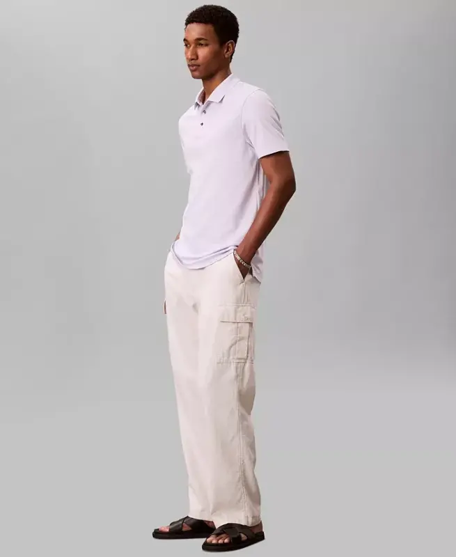 Men's Short-Sleeve Supima Polo Shirt - ISLAND LILAC - 3