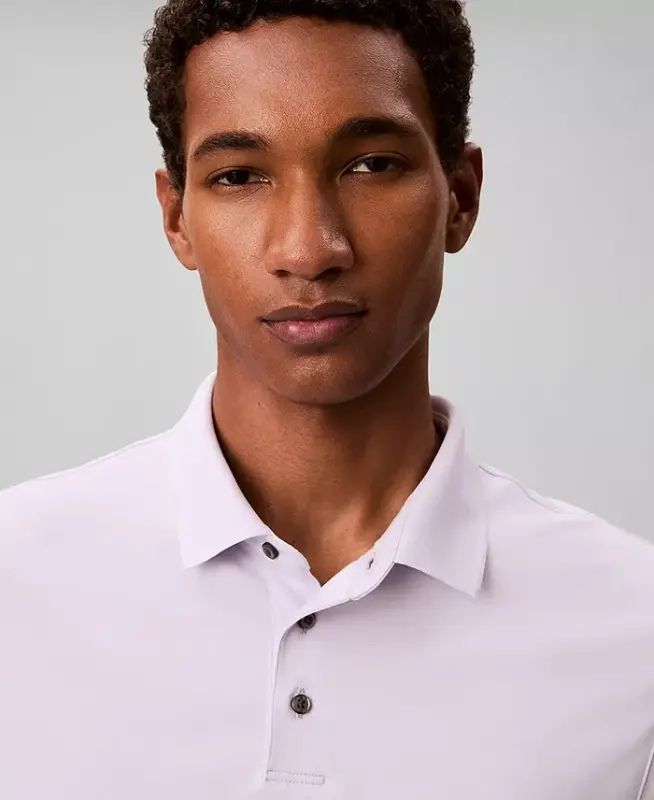 Men's Supima Short-Sleeve Polo Shirt - Island Lilac - 5