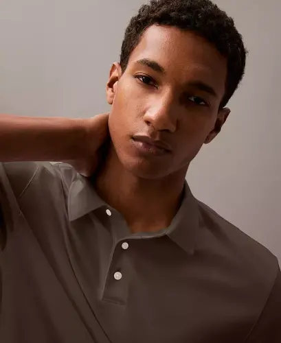 Men's Short-Sleeve Supima Polo Shirt - Morel - CALVIN KLEIN (1)