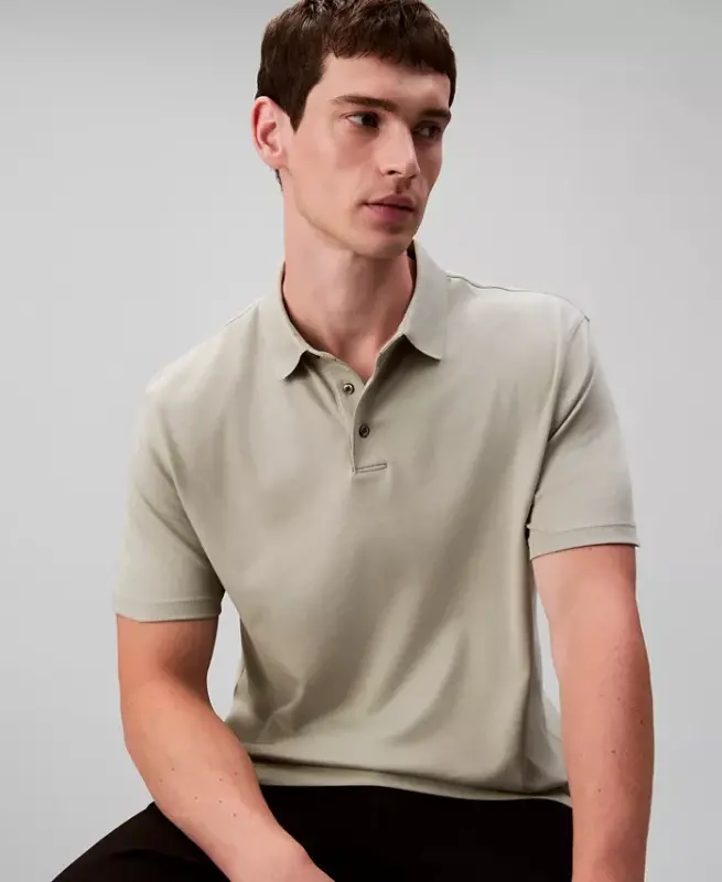 Men's Short-Sleeve Supima Polo Shirt - Seagrass - 3