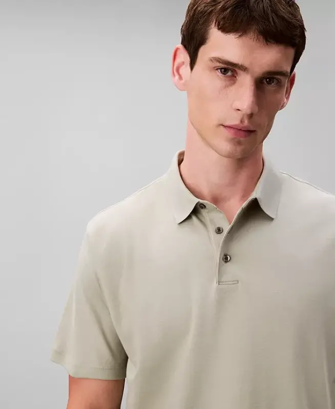 Men's Short-Sleeve Supima Polo Shirt - Seagrass - 4