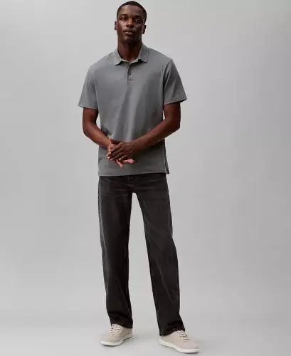 Men's Short-Sleeve Supima Polo Shirt - Sedona Sage - CALVIN KLEIN (1)