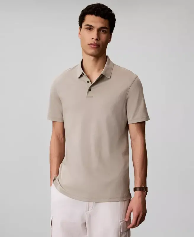 Men's Short-Sleeve Supima Polo Shirt - SHADOW - 1