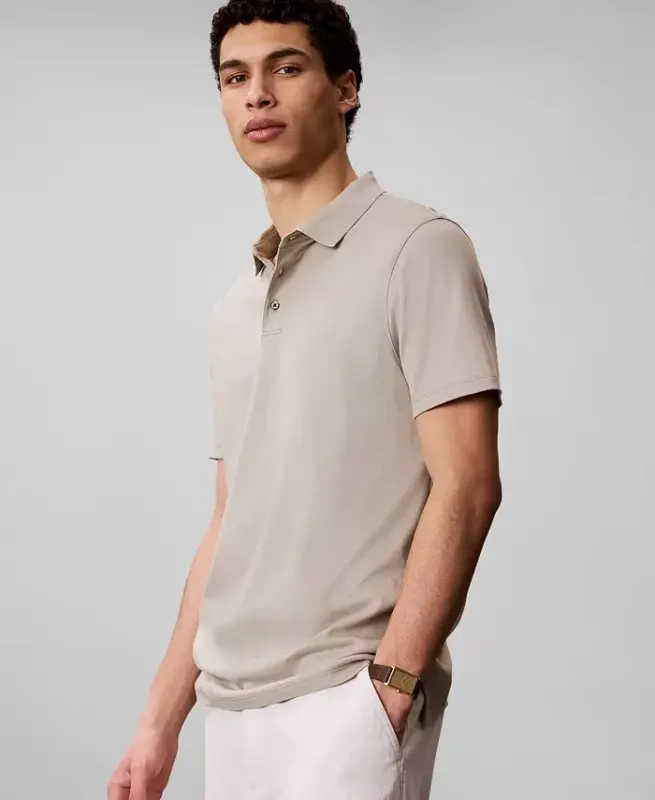 Men's Short-Sleeve Supima Polo Shirt - SHADOW - 2