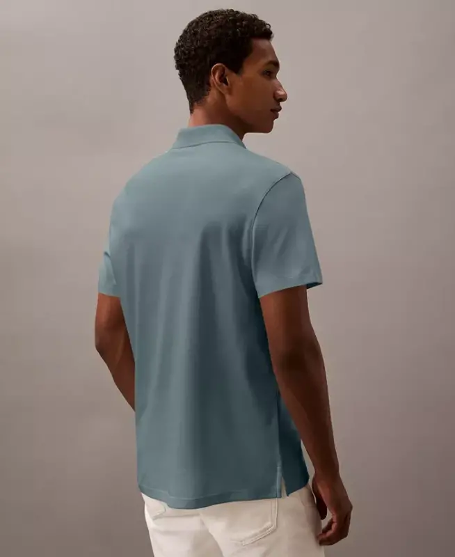 Men's Supima Short-Sleeve Polo Shirt - Stormy Sea - 3