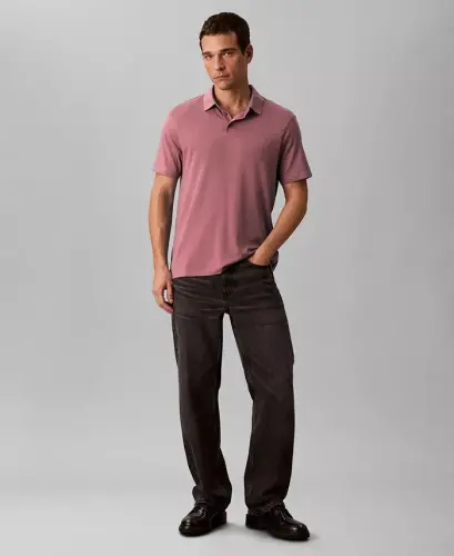 Men's Short-Sleeve Supima Polo Shirt - Wild Ginger - CALVIN KLEIN (1)