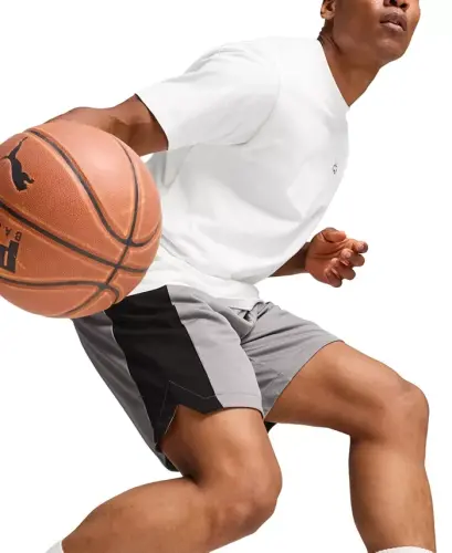 Men's Shot Blocker Shorts-Stormy Slate-puma Black - 3